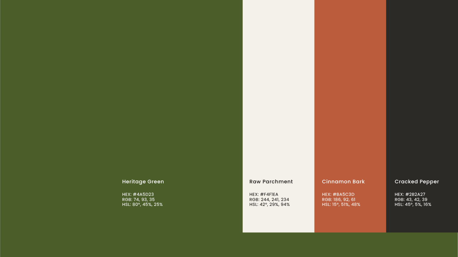 Extracted from the Earth colour palette